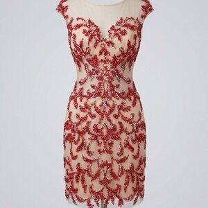 Luxury Designer Beaded Sexy Runway Cocktail Party Evening Prom Embroidery Dress